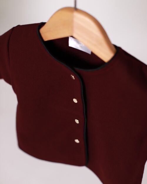 burgundiškas vilnos švarkelis