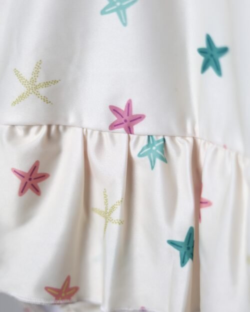 maudymosi kostiumėlis su raukinukais mergaitei