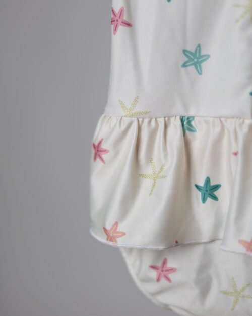 maudymosi kostiumėlis su sijonu mergaitei