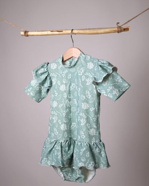 vaikiškas maudymosi kostiumėlis su užtrauktuku