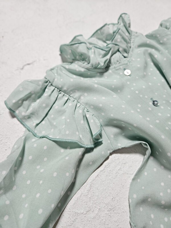 Marškiniai su raukinukais, mint dots - Image 3