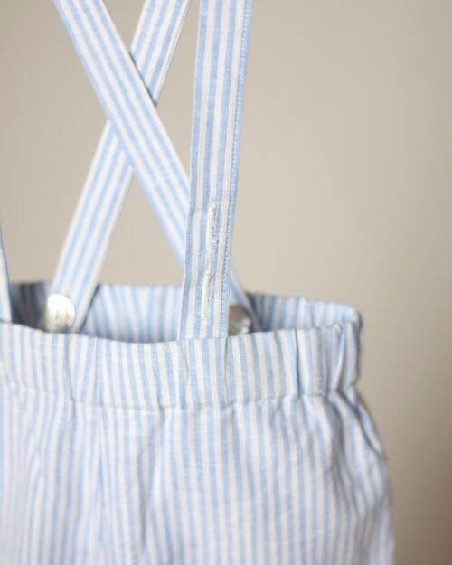 dryžuotos lininės kelnės vaikams