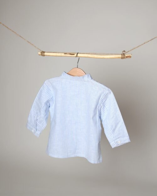 dryžuoti lininiai marškiniai vaikams