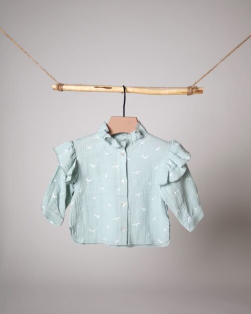 laisvi muslino marškiniai