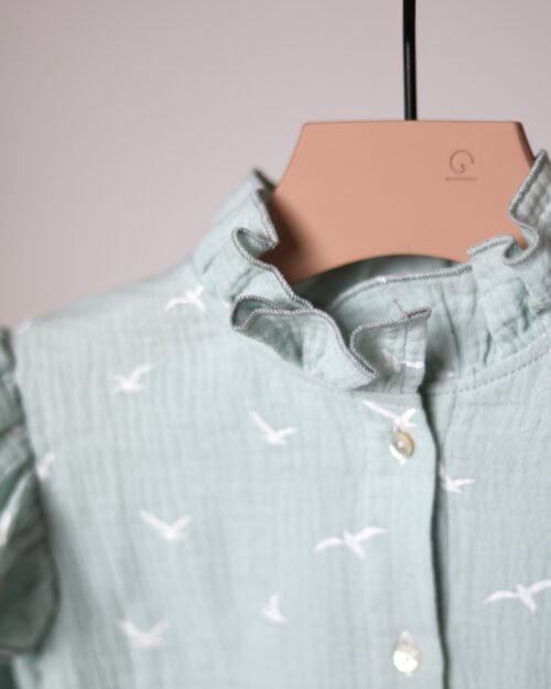 marškiniai mergaitei su raukinukais