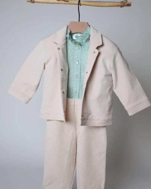 bambuko marškiniai ir velveto kostiumėlis vaikams