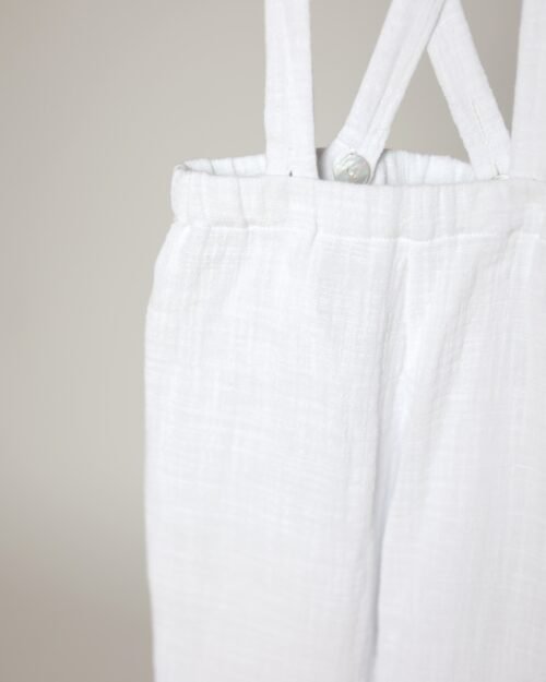 vaikiškos muslino kelnės su petnešomis