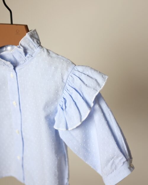 mergaitiški raukinukų marškiniai