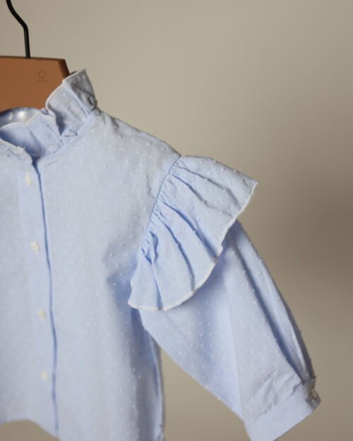 mergaitiški raukinukų marškiniai