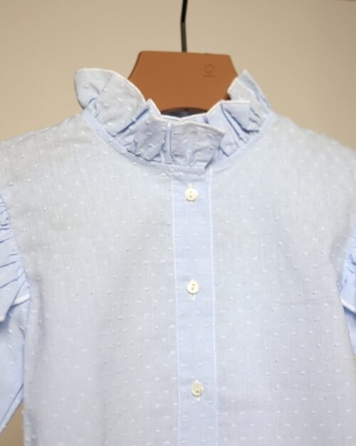 marškiniai su raukiniais mergaitei