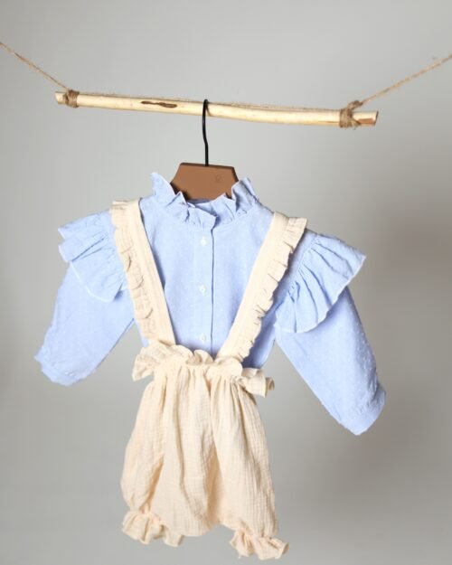 vaikiški medvilnės marškiniai ir šortai