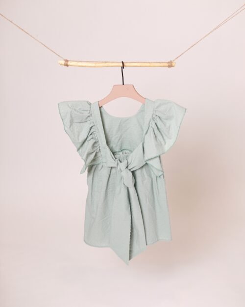 suknelė pūstomis rankovėmis mergaitei