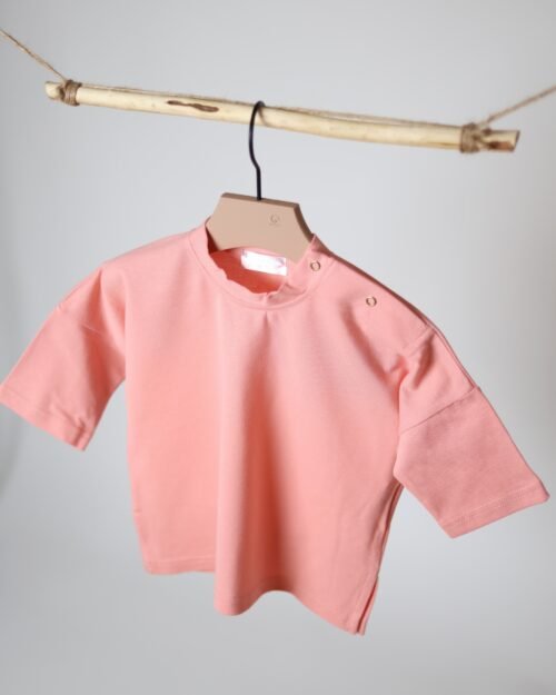 vaikiški rausvi marškinėliai