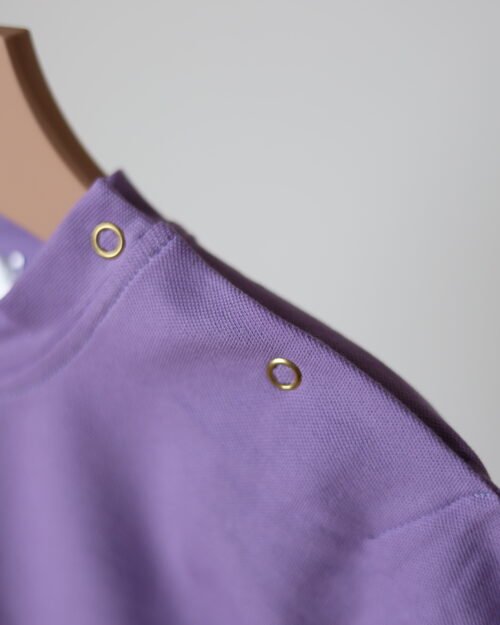 violetiniai medvilnės marškinėliai vaikams