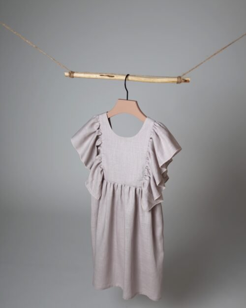 laisva lino suknelė