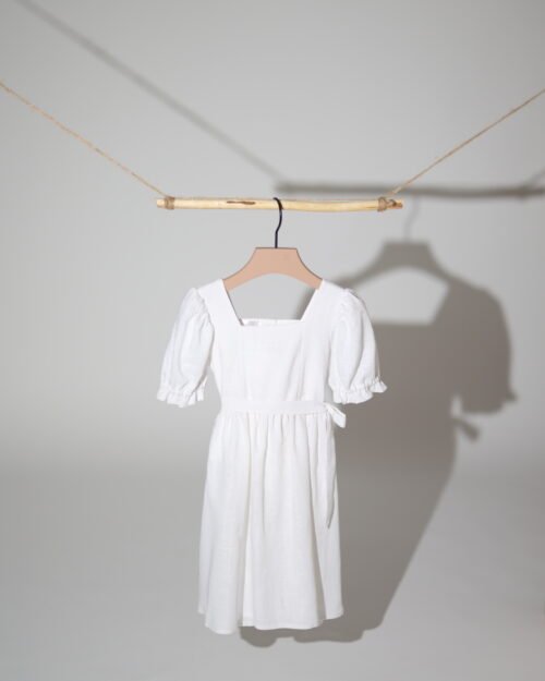 midi ilgio lino suknelė