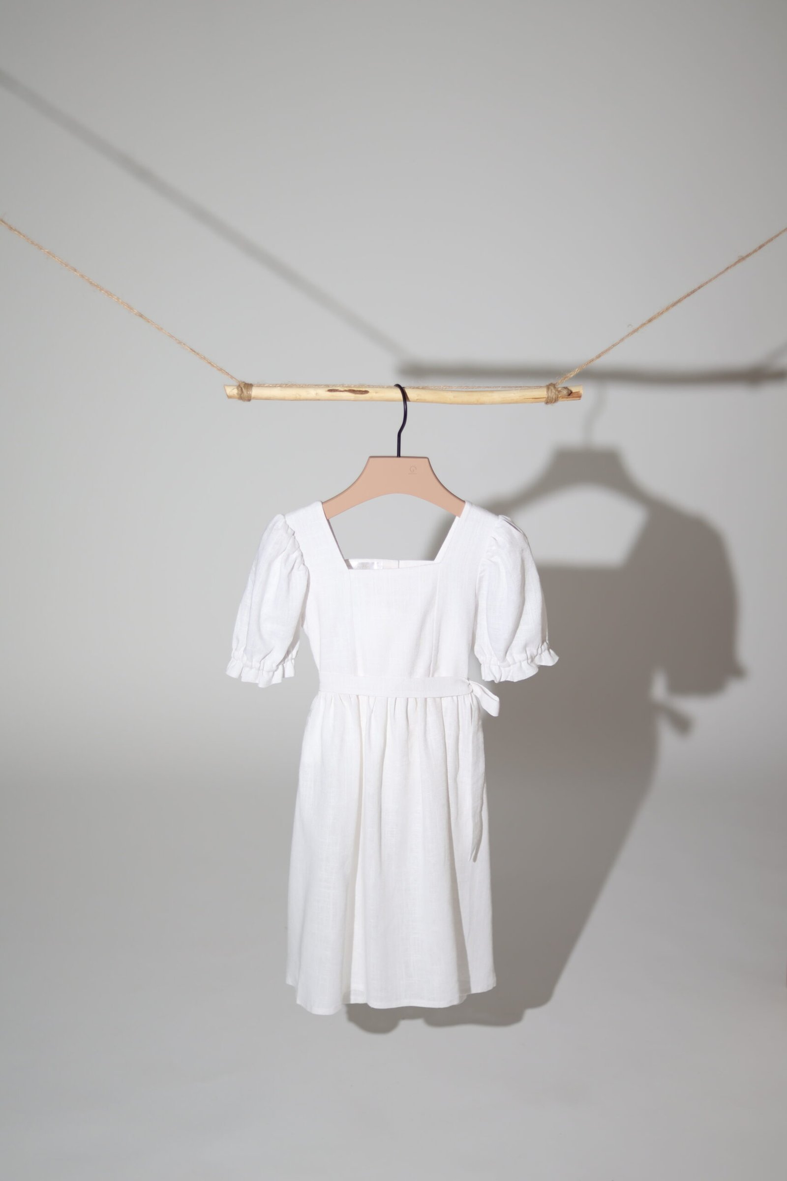 midi ilgio lino suknelė