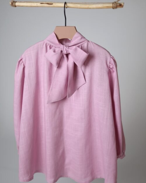 rausva lininė palaidinė