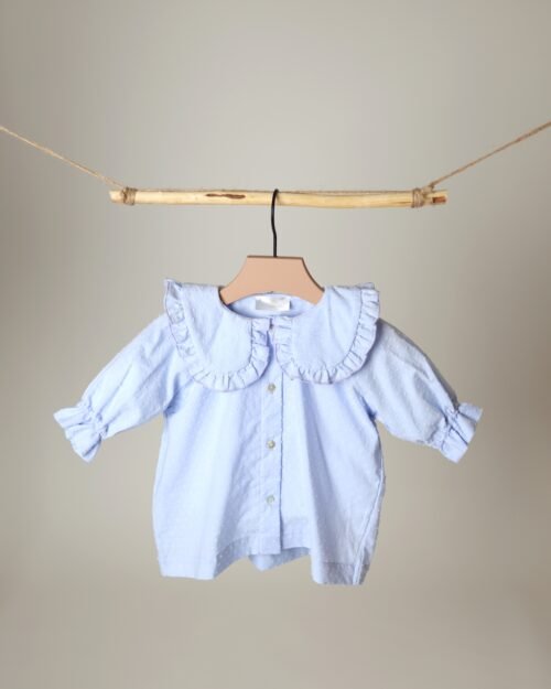 struktūrinės medvilnės marškiniai