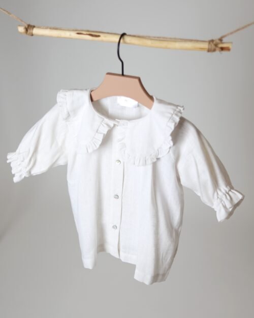 laisvi lininiai marškiniai vaikams