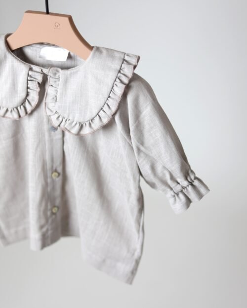 mergaitiški lino marškiniai