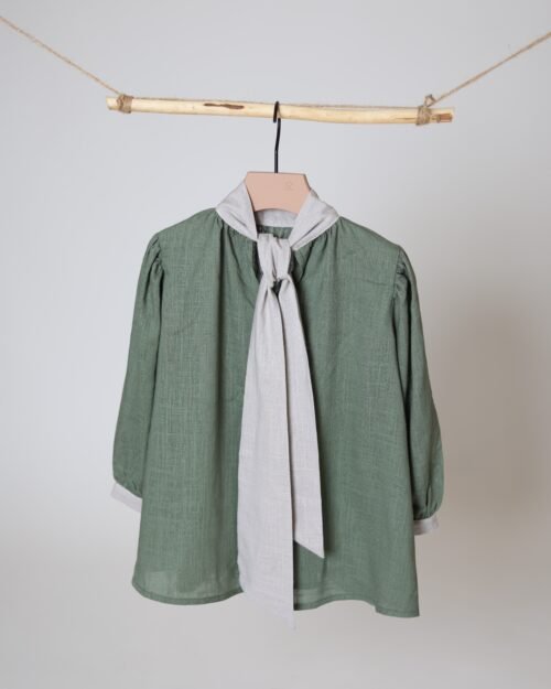 laisva lino palaidinė mergaitei