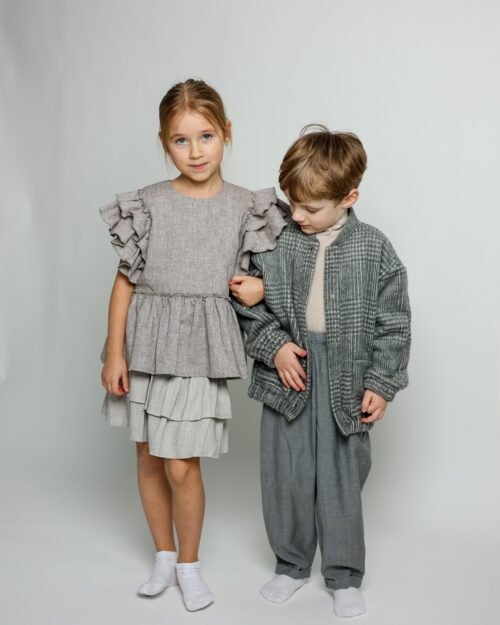 raukinukų palaidinė mergaitei