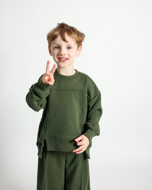 chaki vaikiškas džemperis