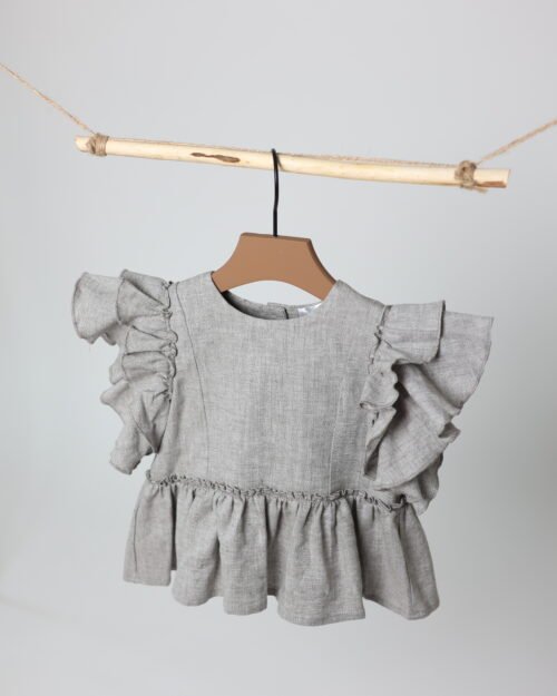 palaidinė su raukiniais iš lino