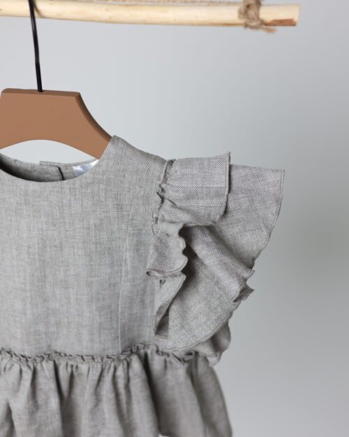 lino palaidinė su raukiniais