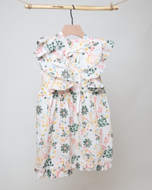 gėlėta medvilnės suknelė