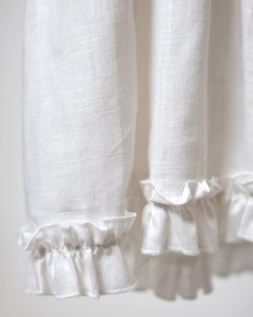 lininė raukinukų suknelė mergaitei